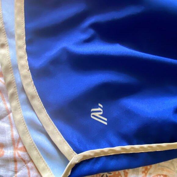 Varsity Spirit Royal Blue High-Waisted Boxing Shorts with Gold Trim | Size S - Picture 4 of 6